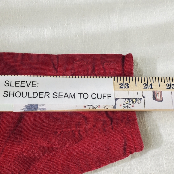 Vtg 90s Fads Womens Empire Waist Maxi Dress Wine Corduroy Sz 12 Crochet Trim NOS - Picture 6 of 12